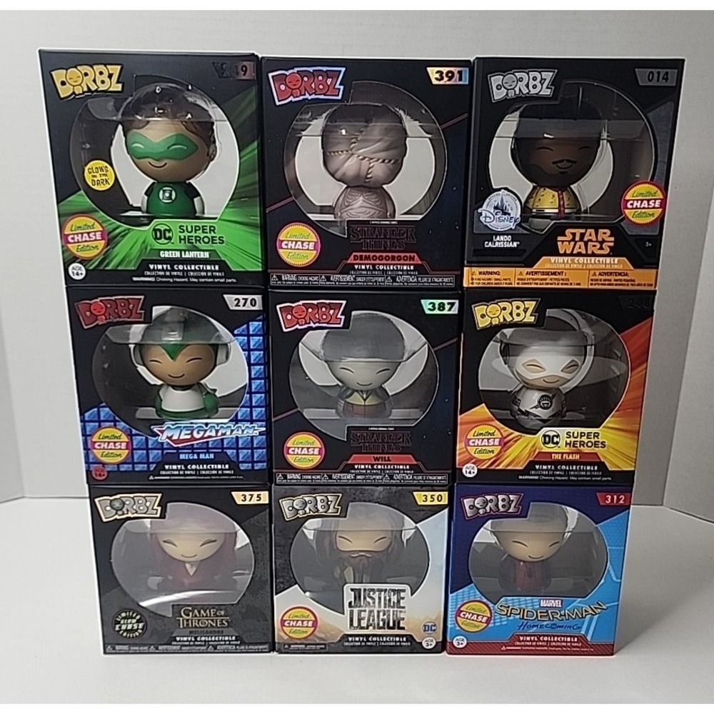 Funko Dorbz Chase Figure Lot [of 9] - Marvel/DC/Mega Man/Stranger Things/GOT